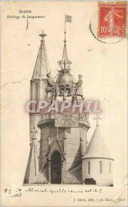 Old Postcard Dijon Jacquemart Clock
