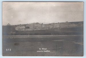 RPPC St. Mihiel zerstorte Kasernen FRANCE Postcard