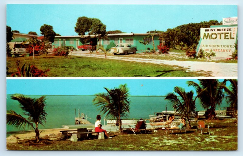 Key Largo FL Florida Briny Breeze Motel Postcard