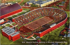 Linen PC Memorial Football Stadium at University of Minnesota in Minneapolis