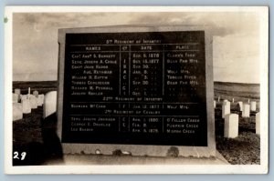 c1940's Bear Paw Monument Chinook Montana MT RPPC Photo Vintage Postcard