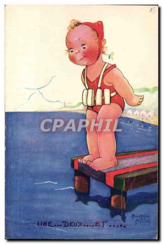 Old Postcard Fantasy Illustrator Child A Mallet and two