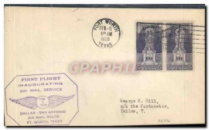 1 letter US Flight Dallas San Antonio June 2, 1928 RARE