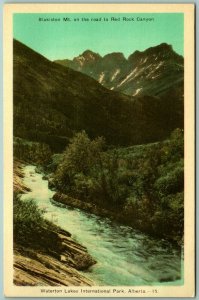 Blakiston Mountain Waterton Lakes Park Alberta Canada WB Postcard G8