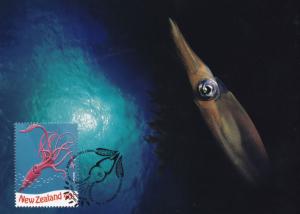 Giant Squid New Zealand Fish Wanganui Postcard First Day Cover