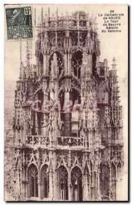 Old Postcard Rouen Cathedral Tower butter Details of the Somme