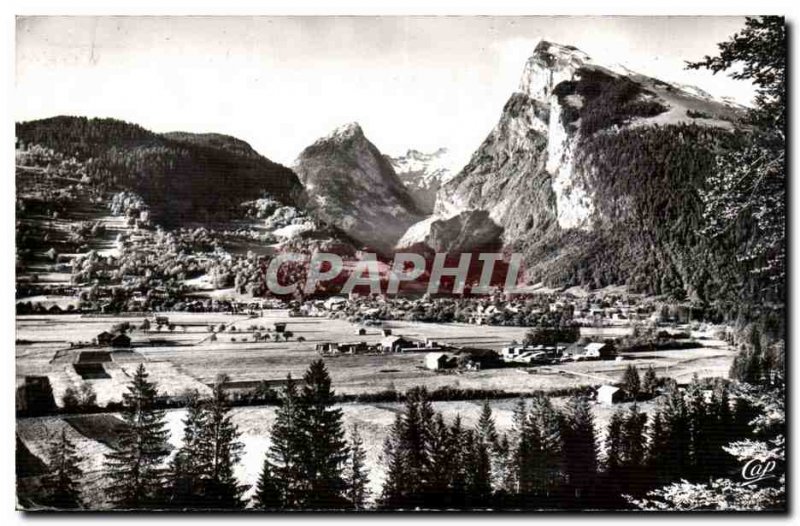 Old Postcard General view Samoens