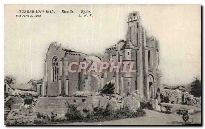 Postcard Old Church Army War Riaville
