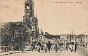 WW1 (GUERRE 1914-1915) BACCARAT FRANCE DAMAGE-U S SOLDIER MESSAGE~PHOTO POSTCARD