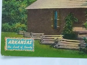 Vintage Postcard Albert Pike Museum Winslow Arkansas Highway 71 Paragould unpost