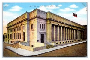United States Post Office Building Fort Worth Texas TX UNP Linen Postcard N18