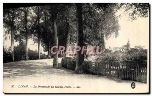 Old Postcard Dinan Promenade des Grands Fosses