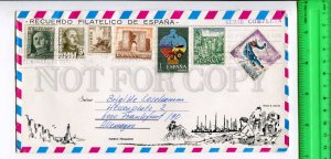 425344 SPAIN to GERMANY 1974 year bullfight ADEVERTISING real posted COVER