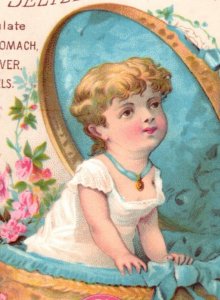 1880s Tarrant's Seltzer Aperient Quack Medicine Child In Basket F122