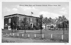 Walnut Ridge High & Grammar Schools Arkansas 1940s postcard