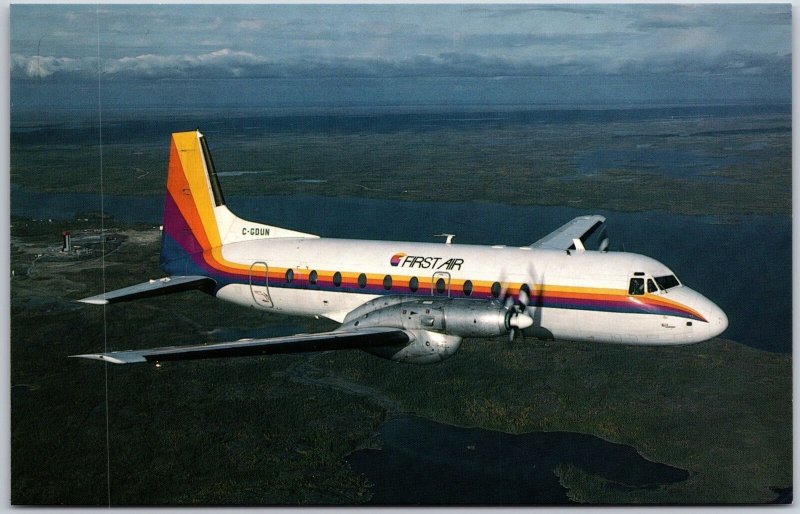 Airplane British Aerospace HS-748 C-GDUN MSN 1581 South of Yellowknife Postcard