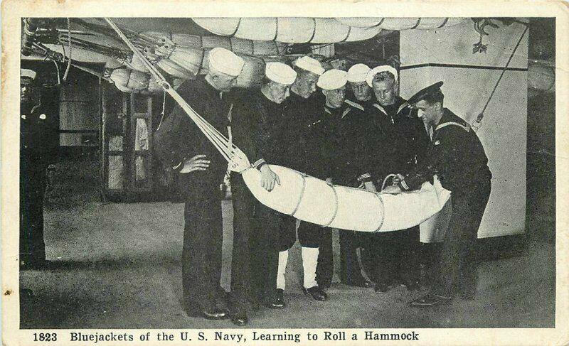 Bluejackets Hammock C-1918 Navy Military Sailors Postcard undivided 4073
