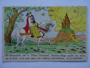 Walt Disney SNOW WHITE Prince Charmant...... c1930's French Postcard No.25