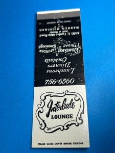 Vintage Matchbook Cover Interlude Lounge Warren, Michigan MB134