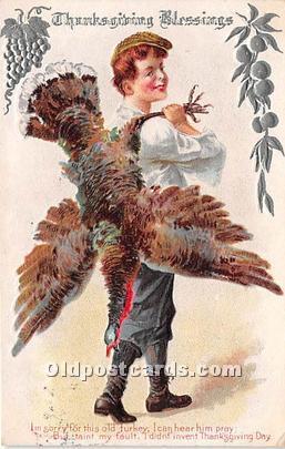  Thanksgiving Greetings Postcard 