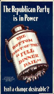 Concord NH Cancel Political Campaign Propoganda Will J Bryan Vintage Postcard