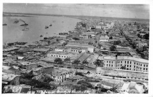 Guayaquil Ecuador Birds Eye View Real Photo Vintage Postcard AA68646