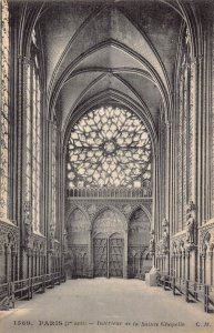 C051 France Paris Interieur de la Sainte Chapelle vintage postcard