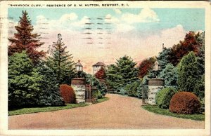 1931 Shamrock Cliff Residence OG G. M Hutton Newport Rhode Island VTG Postcard  