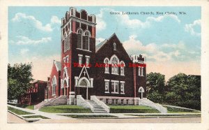 WI, Eau Claire, Wisconsin, Grace Lutheran Church, Exterior Scene, 1924 PM