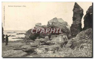 Old Postcard Fantastic Rocks At Zion