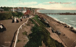 Vintage Postcard West Cliff Sydenham Westbourne Bournemouth UK & Co. Pub.