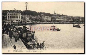 Old Postcard Boat War Trouville Torpedo has dock