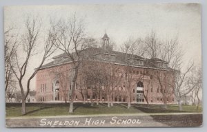 State View~Sheldon High School Building In Autumn~Vintage Postcard