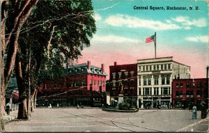 Central Square Rochester New Hampshire NH UNP 1910s DB Postcard