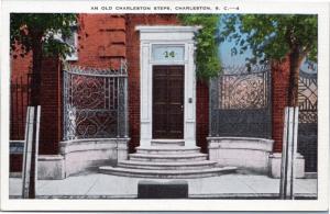 Steps to Mansion Door - Old Charleston Steps - home - stoop