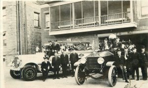 Postcard RPPC C-1910 GAF Fire Department Trucks Occupation 23-1850