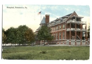 Postcard Hospital Pottstown PA 1926