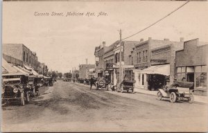 Toronto Street Medicine Hat AB Alberta for BF Souch Bloom Bros Postcard H55