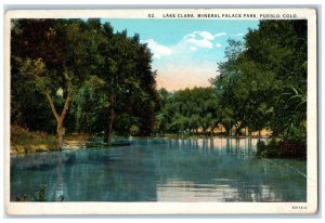 1932 Lake Clara Mineral Palace River Pueblo Colorado CO Vintage Posted Postcard 