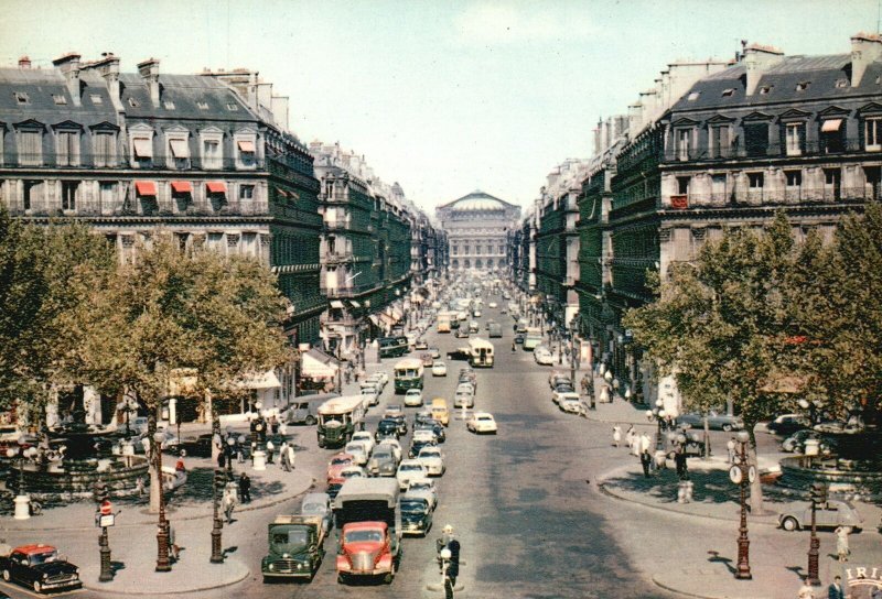 Postcard L'Avenue de L'opera Part Of Haussmann's Renovation Paris France