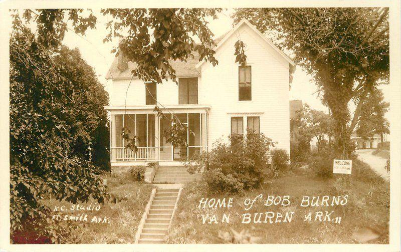 Home Burns 1940s VAN BUREN ARKANSAS KC Studio RPPC real photo postcard 4292