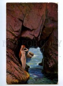 3149768 Nude SIREN MERMAID in Grotte by SCHRECKHAASE vintage PC