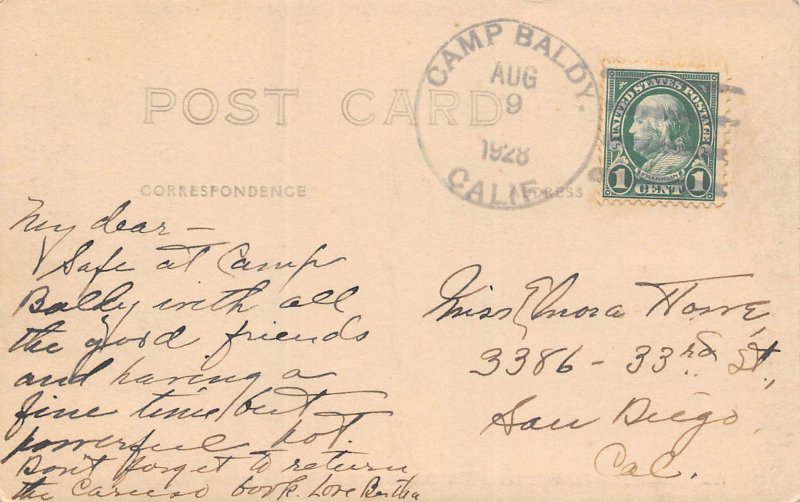 Camp Baldy, California, Mt. San Antonio From Mt. Ontario, Vintage AA355-29