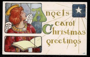 Art Deco - Angels carol Christmas greetings