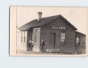 Postcard Allard Building Men Scene Vintage Picture