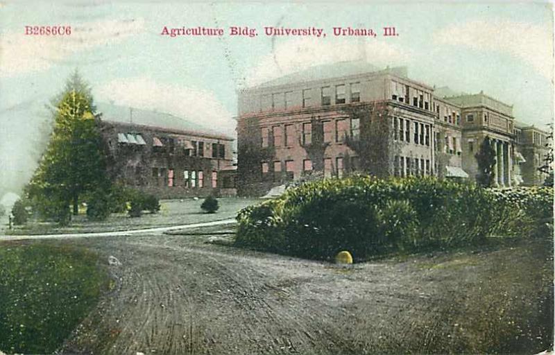 Agriculture Bldg, Univerisity, Urbana, IL, Illinois, 1910 Divided Back