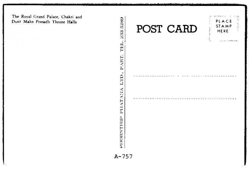 Bangkok Thailand  The Royal Grand Palace  Postcard