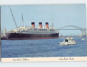 Postcard Long Beach Harbor, Long Beach, California