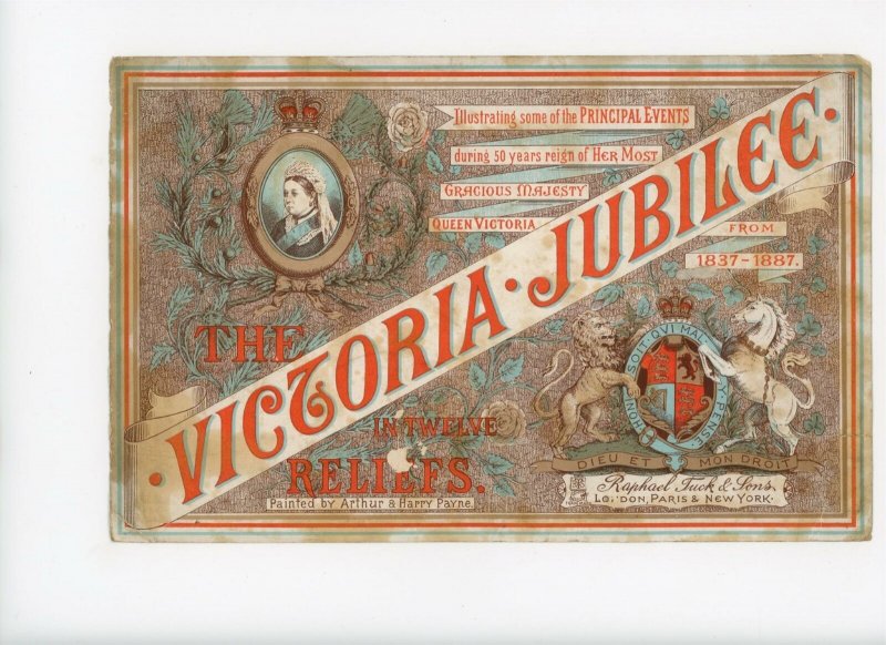 1880's Set Of 2 Victoria Jobilee Raphael Tuck Die Cuts Victorian Scrap &D
