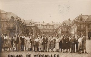 Palais de Versailles France People Old Real Photo Paris Postcard